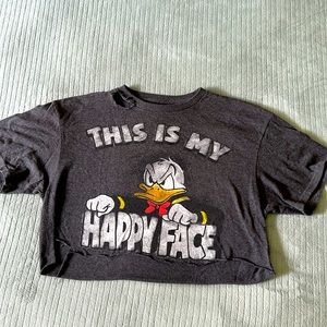 Distressed, Disney store, Donald Duck shirt.